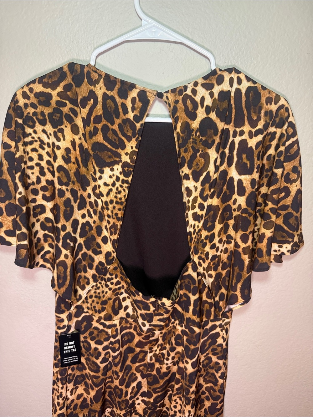 Express Leopard-Print Midi Dress in Brown and Black - Picture 6 of 8